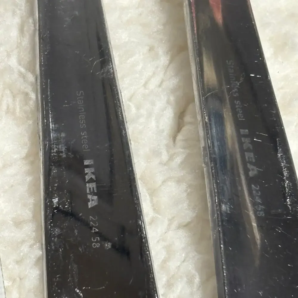 IKEA Stainless Serving Spoons‎ and Forks. Set of 4 total